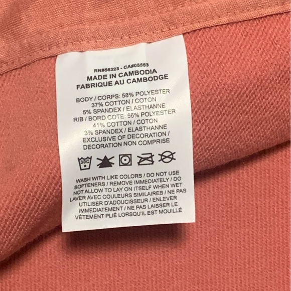 Nike Dri-fit Maternity Fit Reversible French Terry Pullover Top Canyon Pink Med - Picture 11 of 11